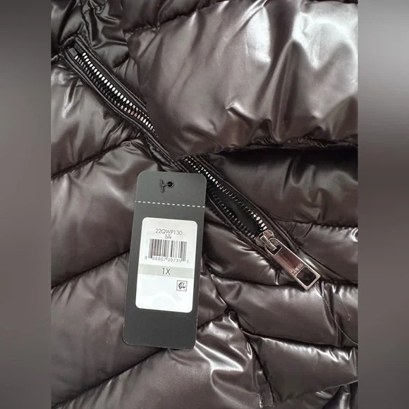 GUESS Women's Mid-Weight Hooded Balck Jacket Size 1X NWT - Picture 15 of 16